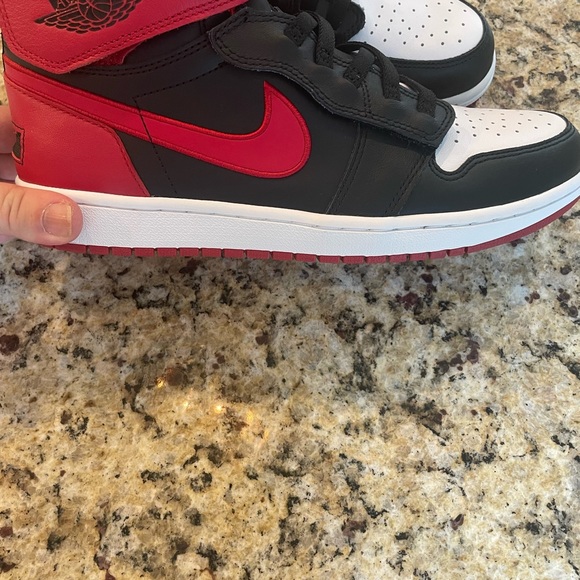 NWB Mens Air Jordan 1’s HI FLYEASE Red ann Black. Size 10 - Picture 5 of 13